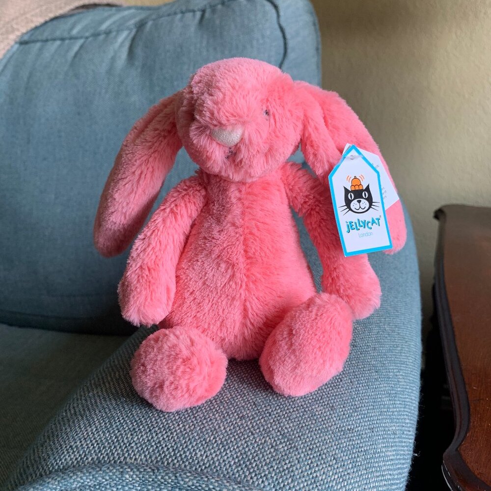 Jellycat Coral Bashful Bunny NWT